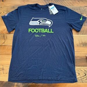 Nike Blue Seattle Seahawks Short Sleeve Tee, Men’s Medium
